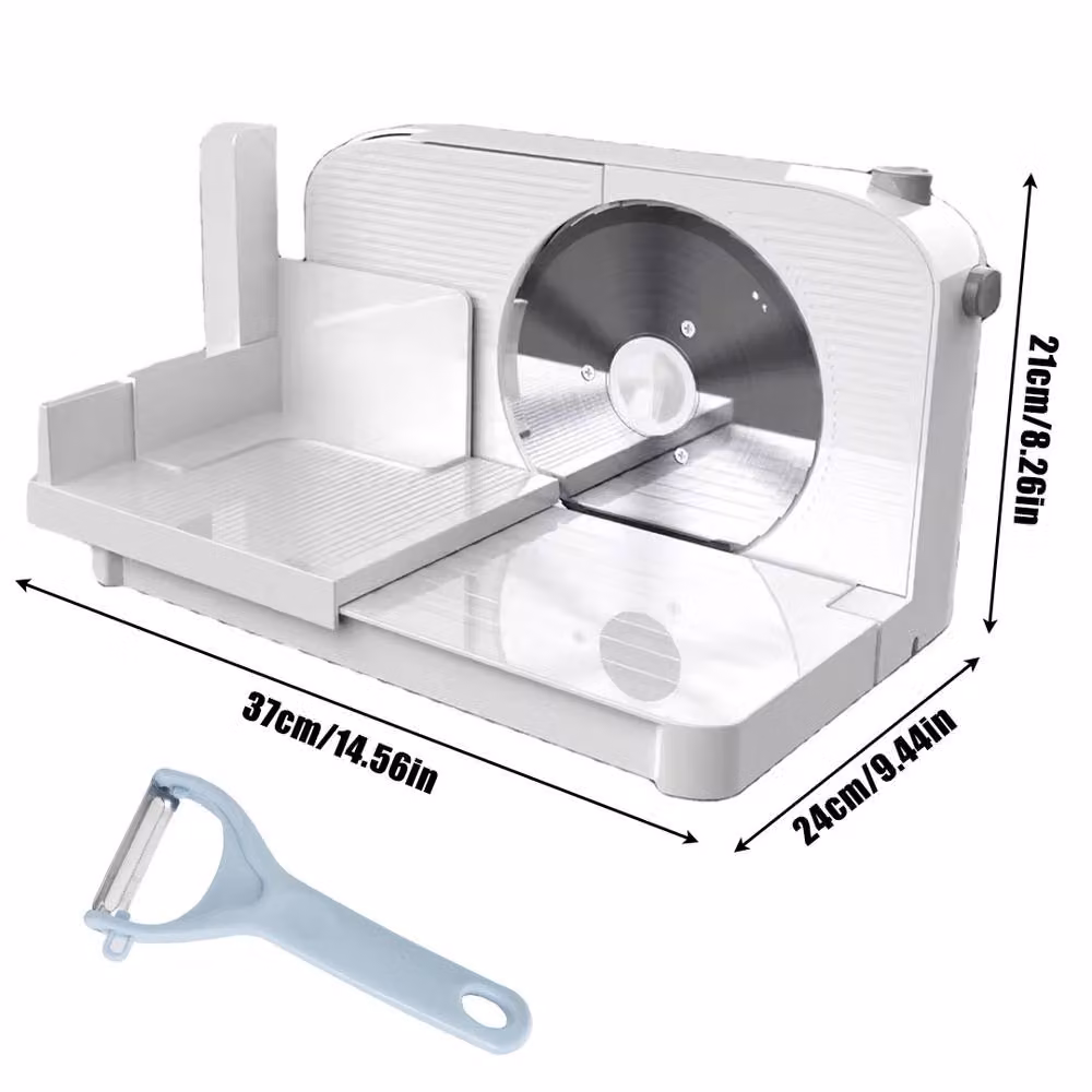 Ventryn Foldable Electric Kitchen Slicer for Meat and Bread in White – 2