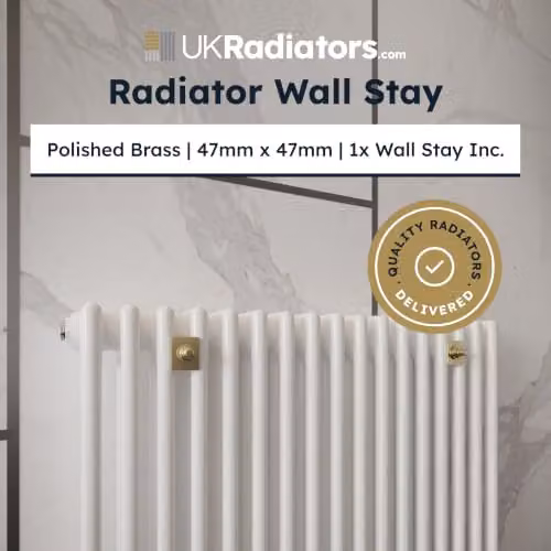 UK Radiators Talus Polished Brass Radiator Wall Stay Bracket – 2