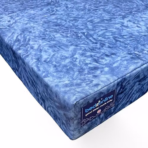 BEDZONLINE Waterproof Comfort Foam Mattress in Blue, UK Double, W/D/H: 190 x 135 x 13 cm