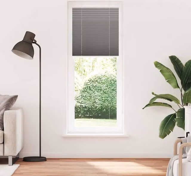 Berkfield Home Single Pleat Corded Blind in Anthracite Grey, W: 80 cm, H: 200 cm – 1
