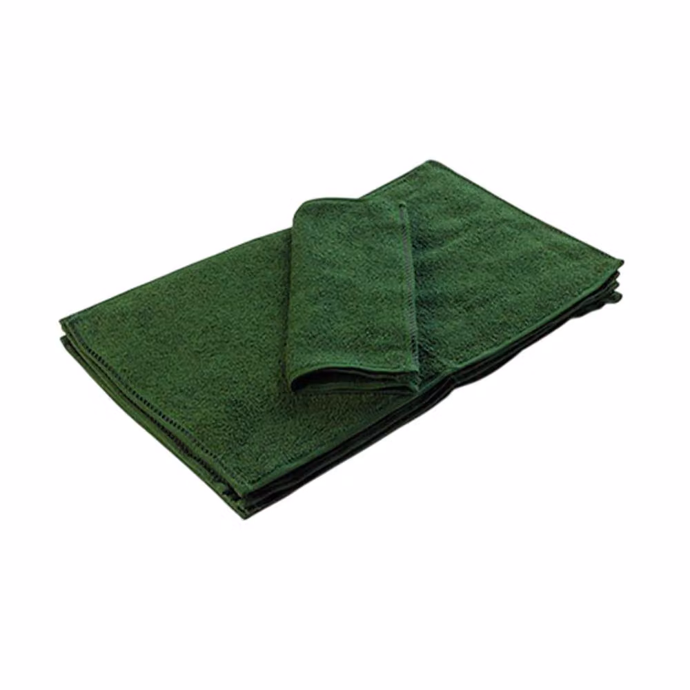 ARTG Dark Green Cotton Terrycloth Guest Towel with Border – 2
