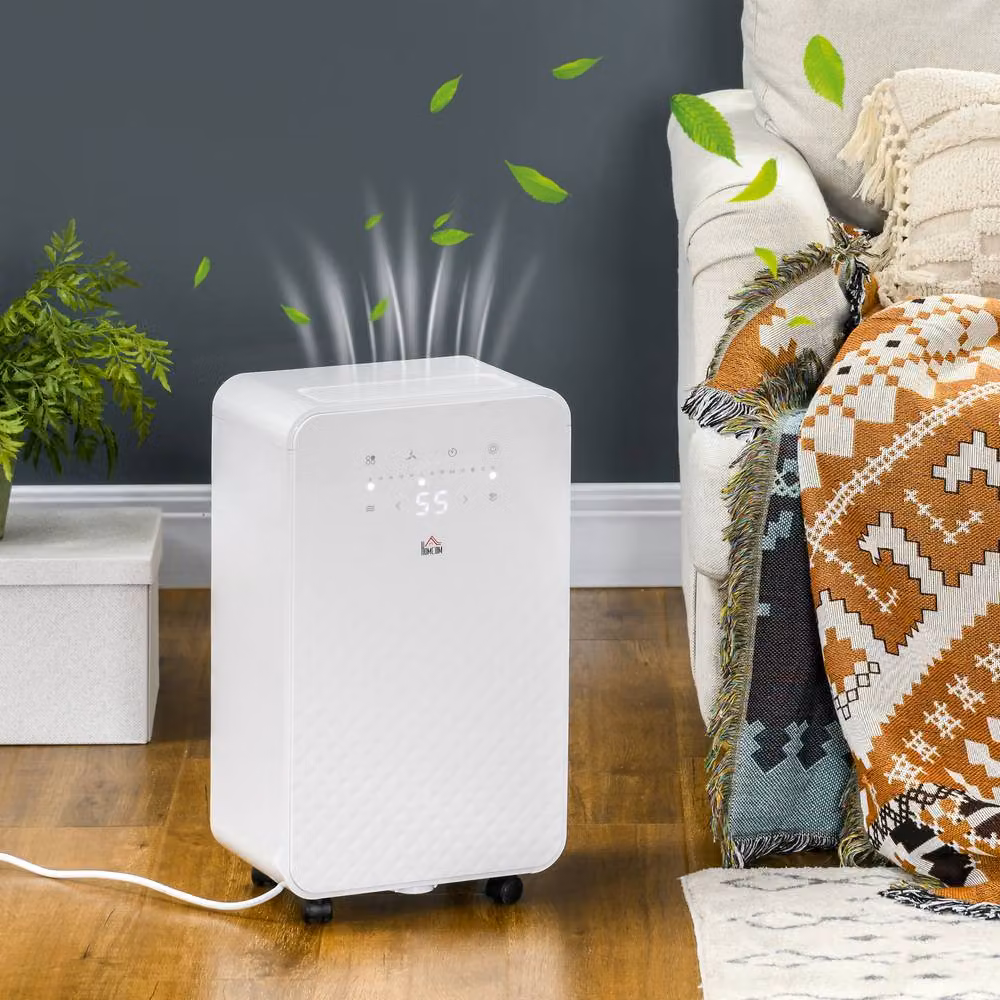 Rolipo Portable Dehumidifier and Air Purifier with 24H Timer, White, 10L/Day – 2