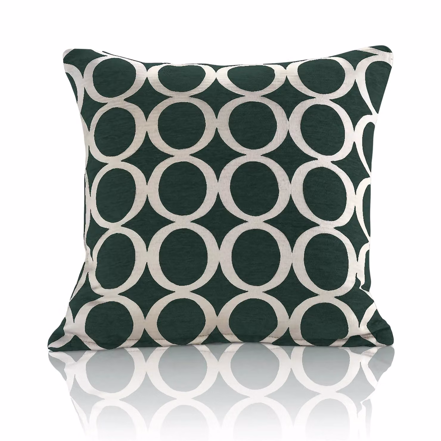 Luxor Living Chenille Cushion Set of 4 in Green, W/D/H: 45 x 45 x 45 cm – 3