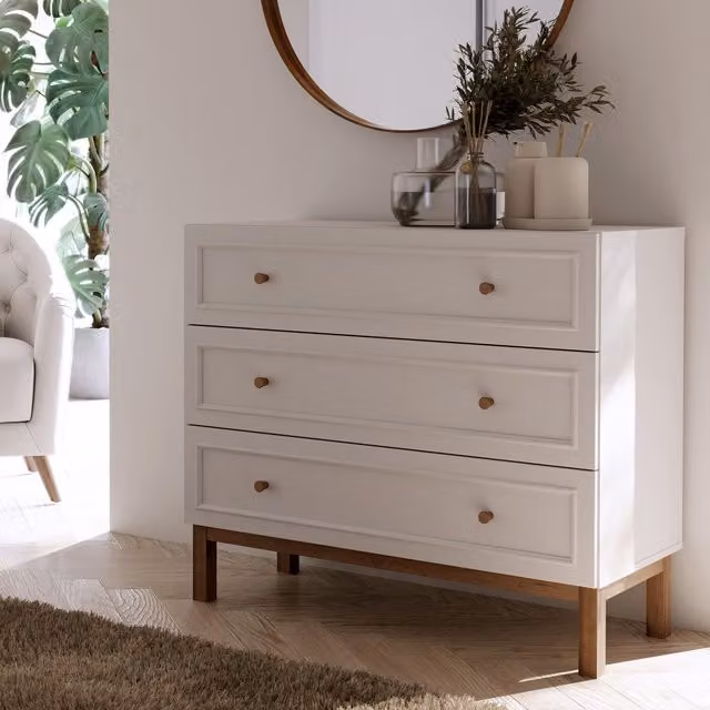 Furniture To Go Wensley Modern Chest of Drawers in Grey and White