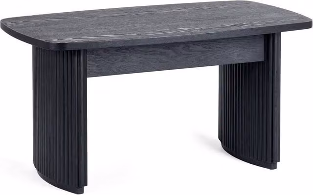 Cheshire Lauriston Fluted Compact Coffee Table in Black Ash – 1