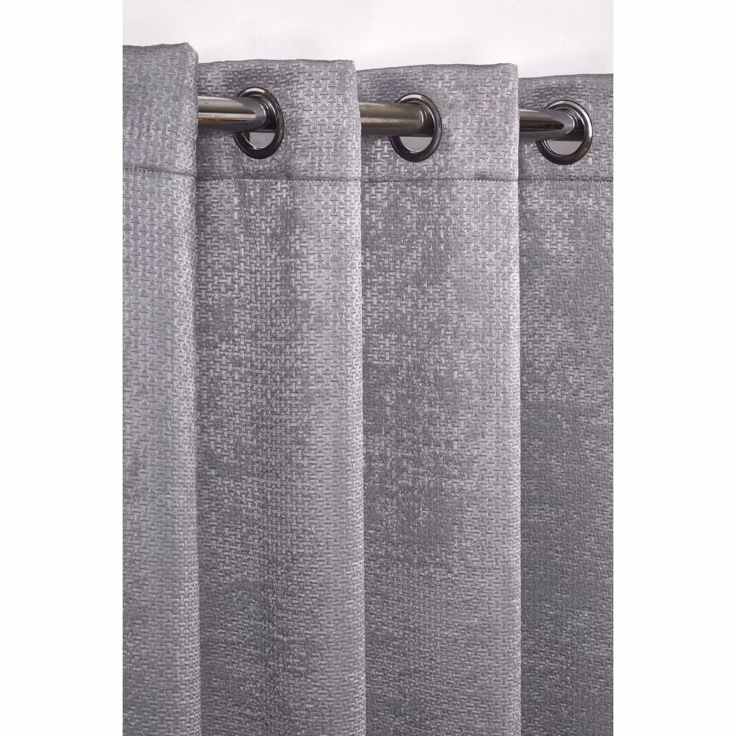 NewEdgeBlinds Metro Thermal Blackout Eyelet Curtains in Silver, Grey and Black, W: 183 cm, H: 168 cm – 2
