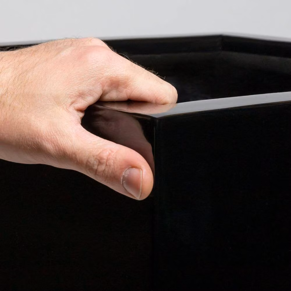 Primrose Black Polystone Cubic Planter, Height: 80 cm, Width: 40 cm – 2