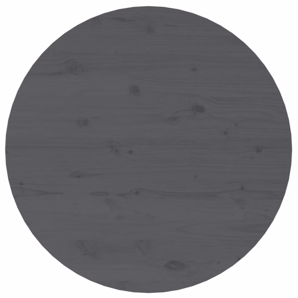 Berkfield Home Beautiful Round Solid Pine Coffee Table in Grey, Diameter: 55 cm, Height: 45 cm – 5