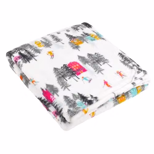 Riva Home Aspen Fleece Throw in White, W/D/H: 130 x 150 cm