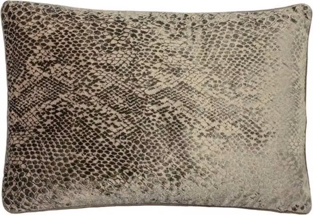 Make It A Home Python Velvet Rectangular Cushion in Gold and Beige