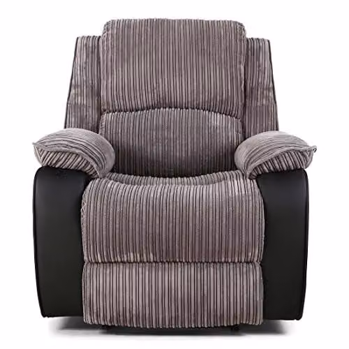 More4Homes Postana Manual Recliner Chair in Grey Jumbo Cord Fabric – 5