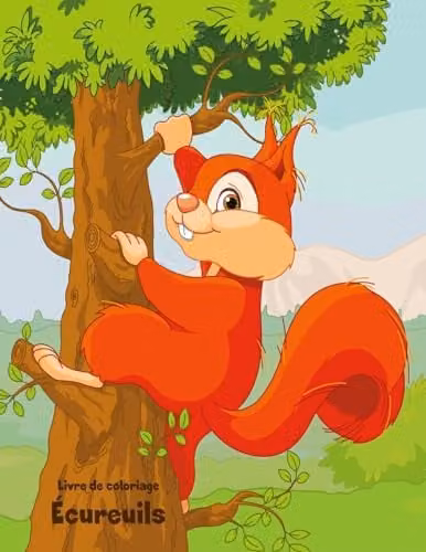 Createspace Squirrels 1 & 2 Colouring Book for Children, Multicolour, H: 27.94 cm, W: 21.59 cm
