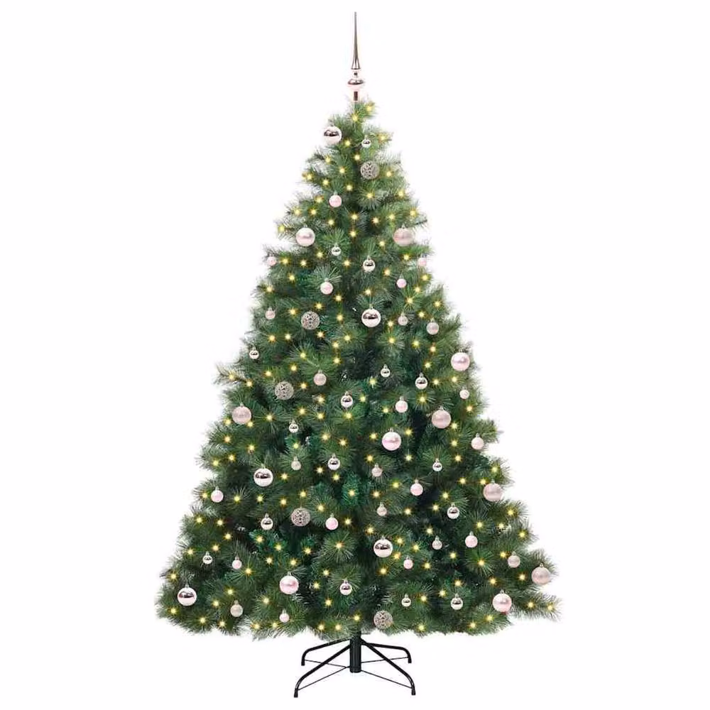Berkfield Home Artificial Green Christmas Tree with 300 LEDs, Height: 240 cm – 3