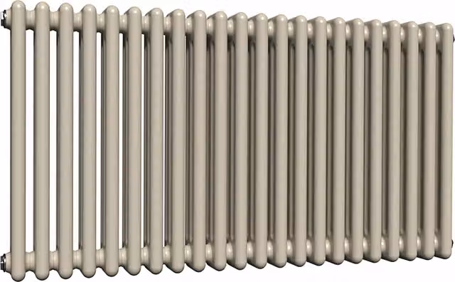 Lux Heat Horizontal 3 Column Steel Radiator in Moon Dust, H: 60 cm x W: 101 cm