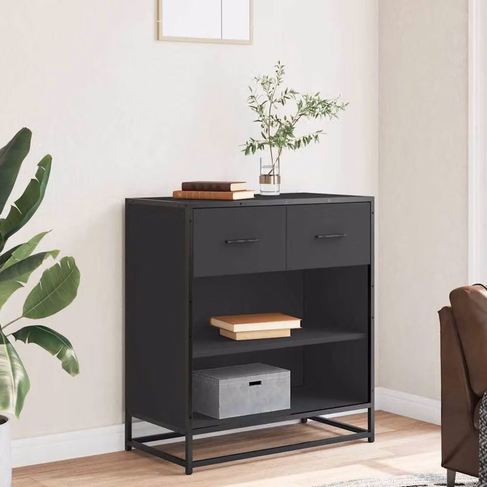 Berkfield Home Industrial Sideboard in Black, W/D/H: 68 x 35 x 76 cm – 3