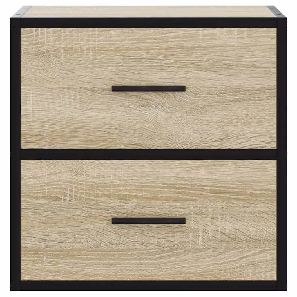 Berkfield Home Wall-mounted Bedside Cabinet in Sonoma Oak Brown, W: 40 cm, D: 31 cm, H: 39.5 cm – 5