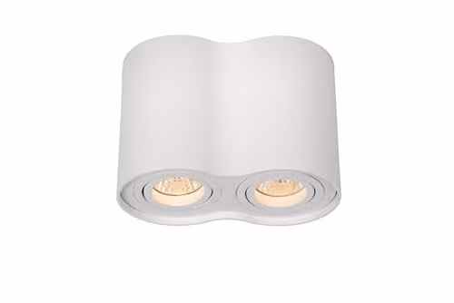 Lucide Tube Dimmable and Adjustable Surface Mounted Cylinder Ceiling Spotlight in White