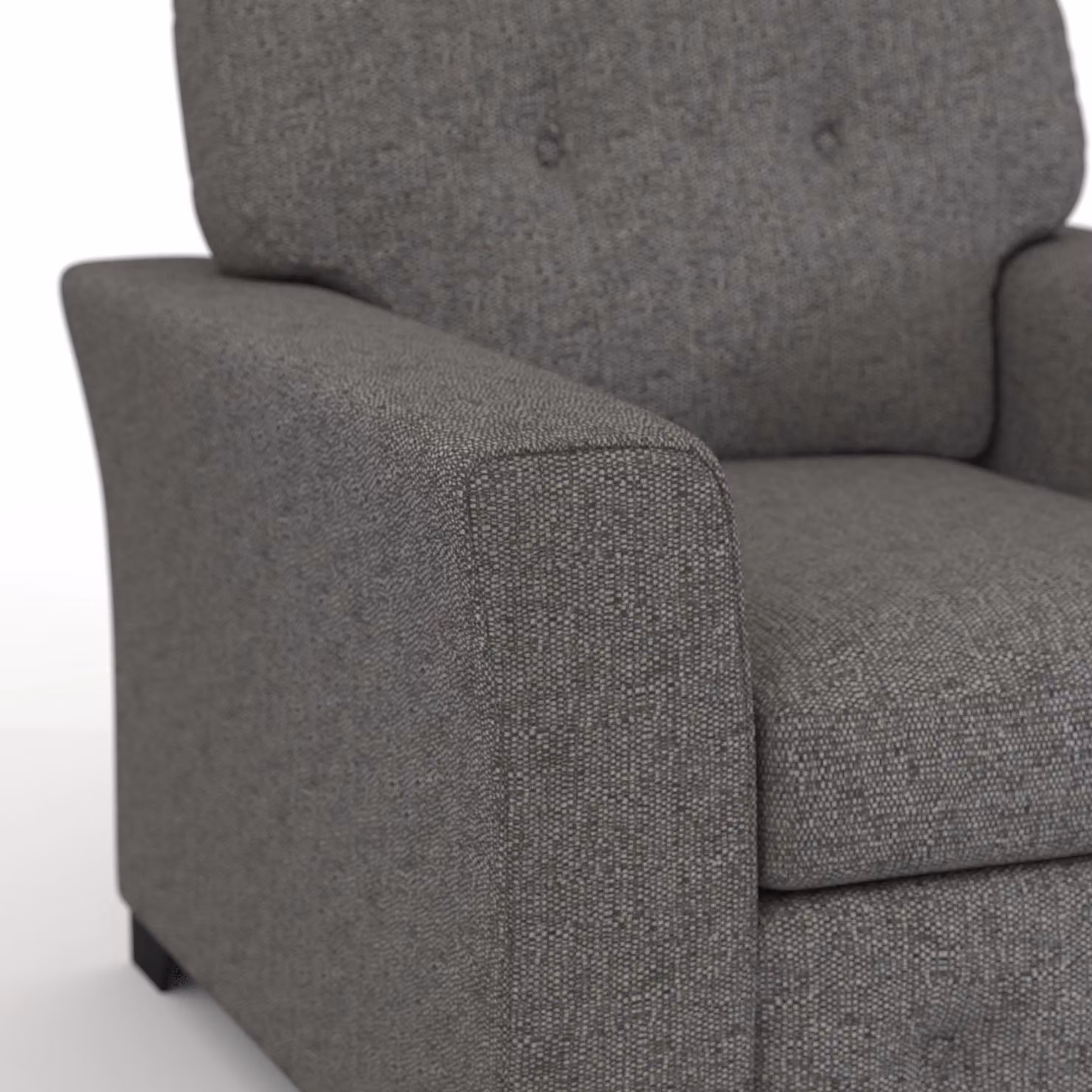 Furnishings For Less UK Hartley Armchair Sofa with Tufted Full Back Cushions in Grey or Beige – 3