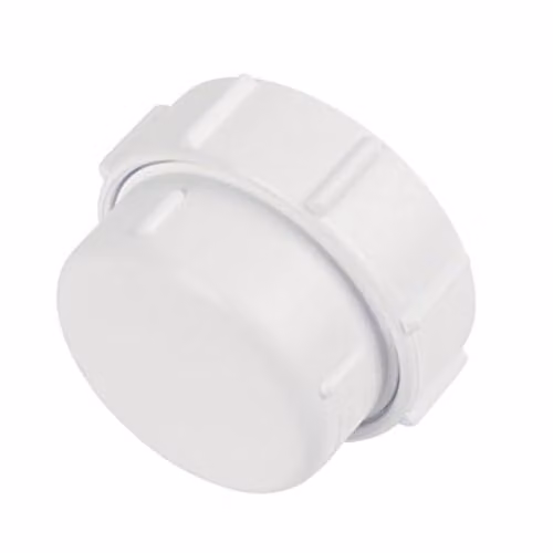 McAlpine T23U 1.5 inch Multifit Waste Pipe Blank Cap in White Polypropylene