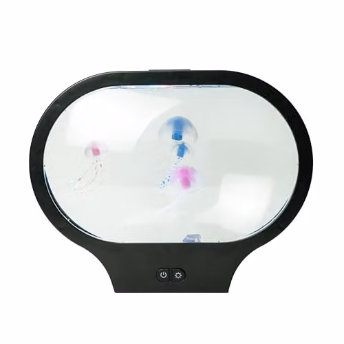 Menkind RED5 Oval Jellyfish LED Lamp with Colour Changing Lights in Black and Transparent – 3