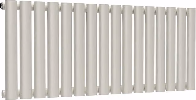 Lux Heat Oval Horizontal Radiator in White, W: 960 mm, H: 400 mm