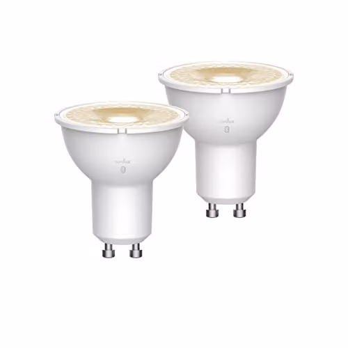 Nordlux Smartlight GU10 LED Smart Light Bulb, White, Pack of 2, 380 Lumen, 2200-6500K, 230V