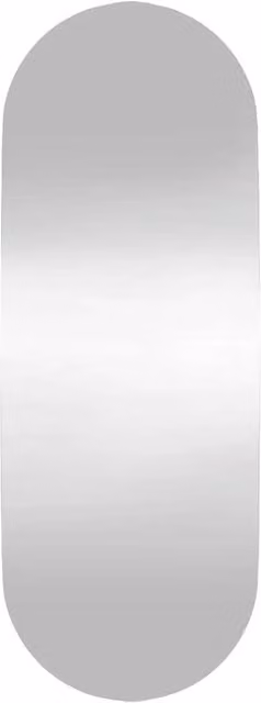Berkfield Home Oval Glass Wall Mirror in Silver, W: 40 cm, H: 15 cm