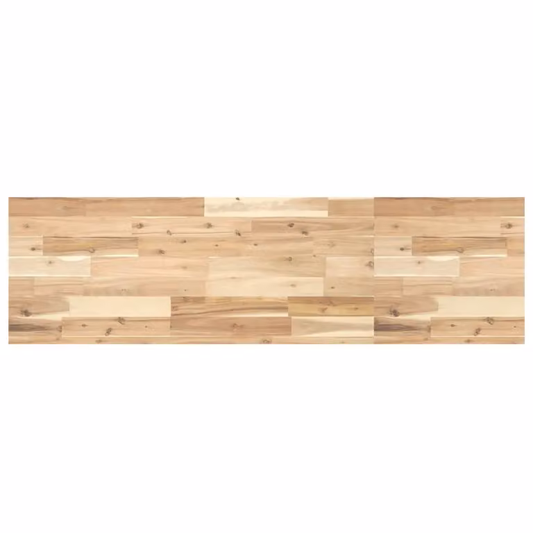 Berkfield Home Floating Shelf in Brown Untreated Solid Acacia Wood, W/D/H: 160 x 40 x 4 cm