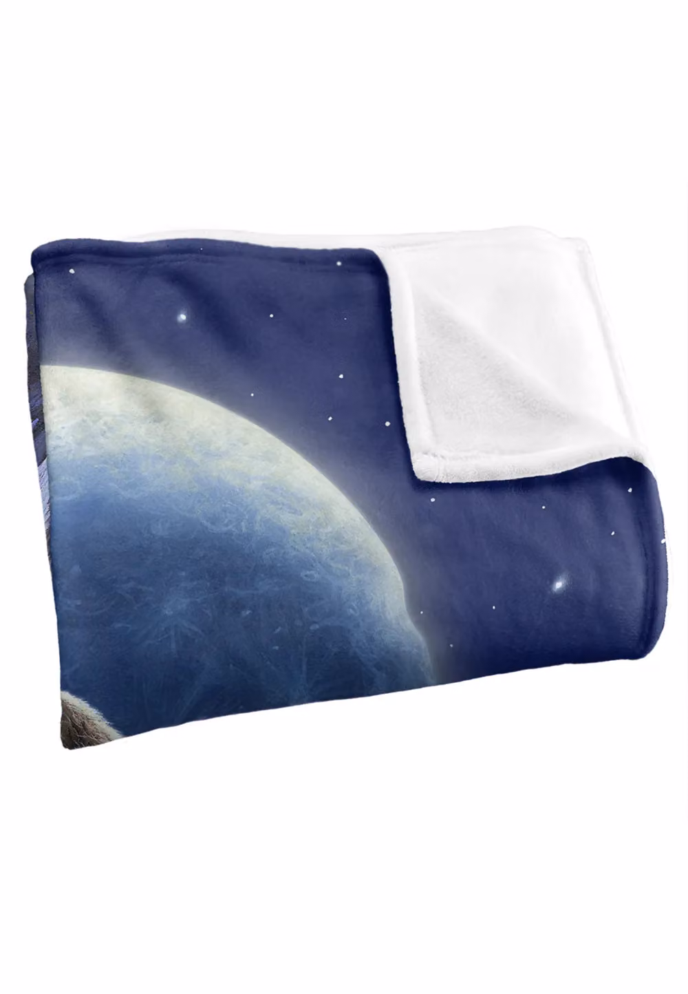 JQ Licensing JLo Howling Wolf Moon Silky Touch Super Soft Fleece Throw Blanket, White, W/D/H: 152 x 127 cm – 3