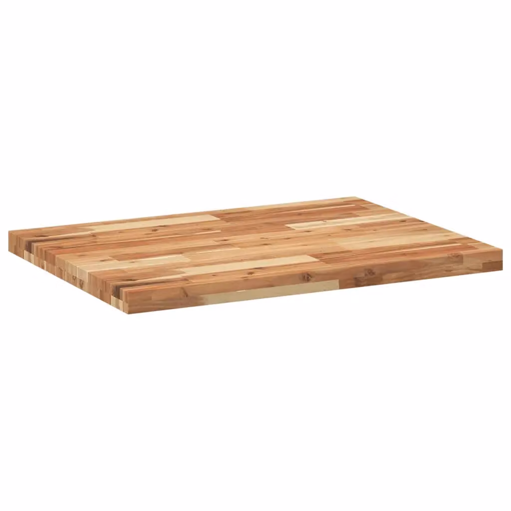 Berkfield Home Solid Wood Acacia Desk Top, Oil Finished, Brown, W: 80 cm, D: 60 cm, H: 4 cm – 2