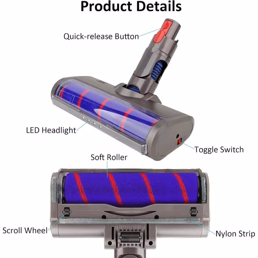 Dyson Complete Vacuum Soft Roller Brush Head in Grey – 5