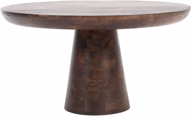 IH Design Round Mango Wood Coffee Table in Brown, Diameter: 80 cm, Height: 45 cm