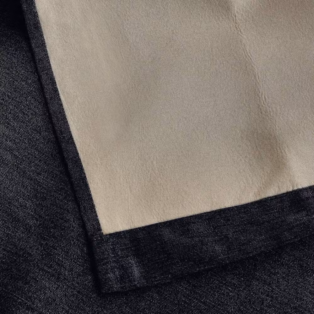 Luxury Living Black Chenille Blackout Eyelet Curtains, Thermal Triple Weave Pair, Width: 117 cm, Drop: 183 cm – 3