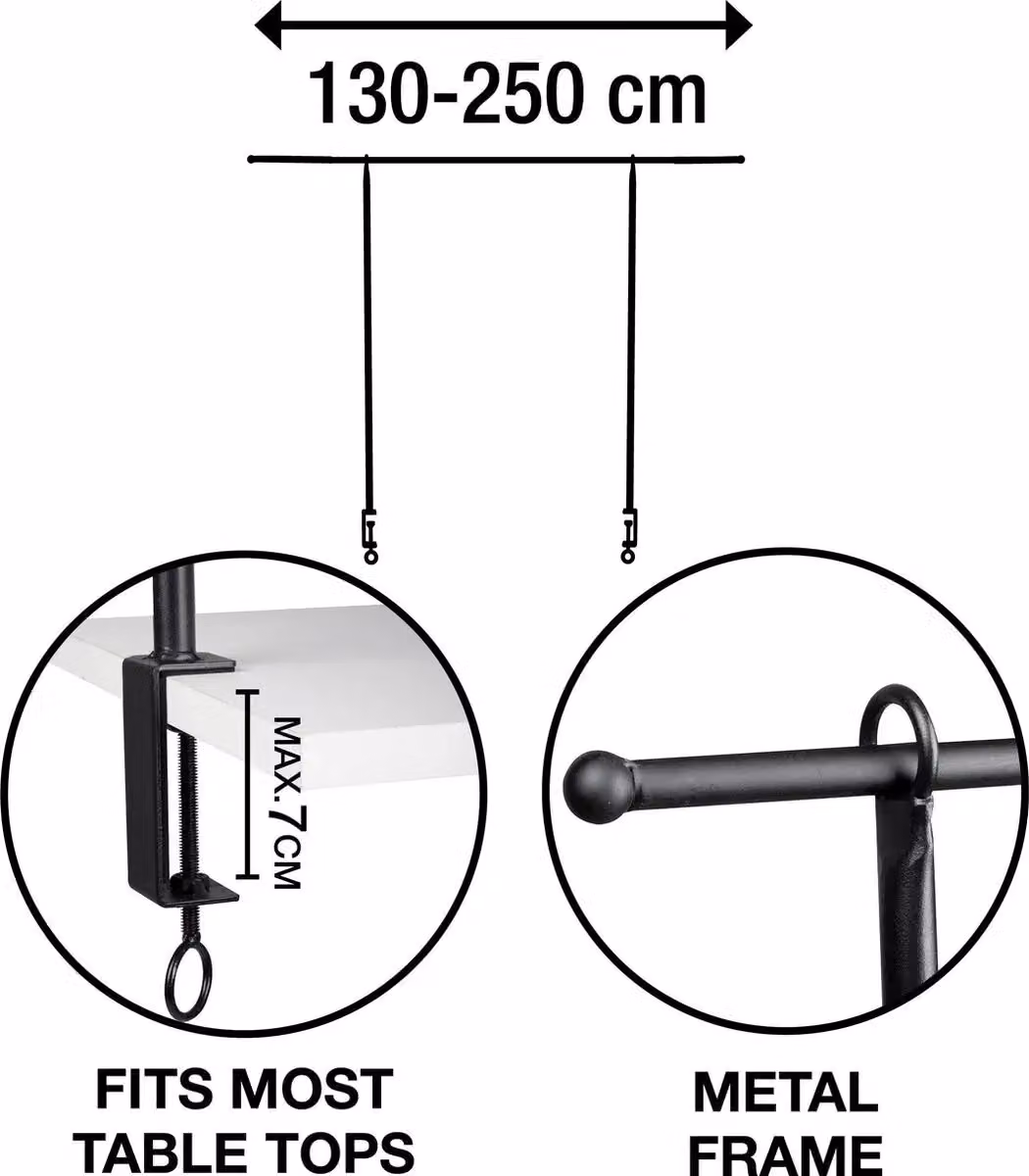 EONLION Black Metal Tabletop Hanging Lever Stand Display Pole Decoration – 2