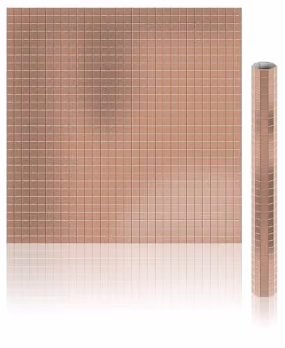 FX Lab Adhesive Glass Mirror Sheets with 10mm Facets in Copper and Bronze