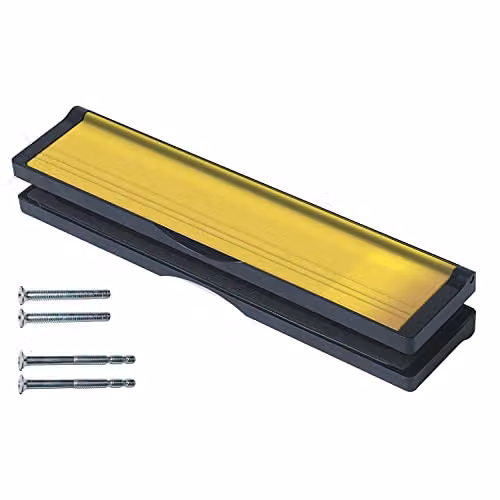 Keypak 12 inch Adjustable Built-in Letter Box with Anti-Snap Flap and Draught Excluder in Gold