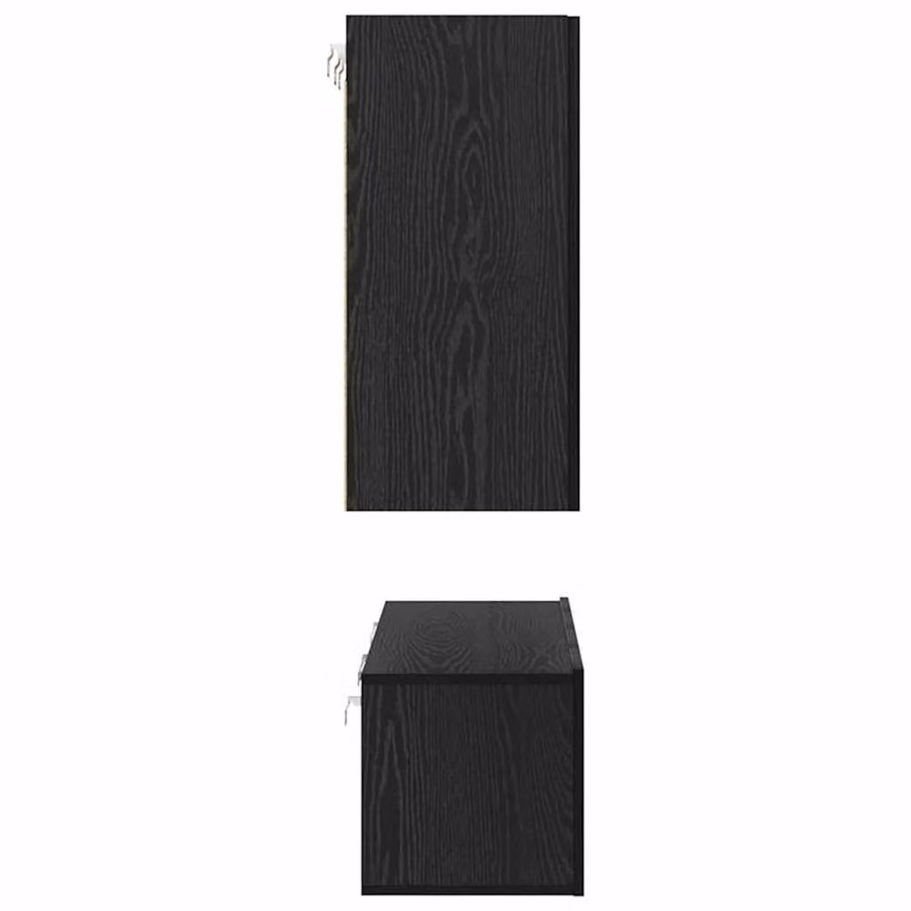 Berkfield Home 6-Piece TV Cabinet Set in Black Oak, W/D/H: 60 x 30 x 30 cm – 6