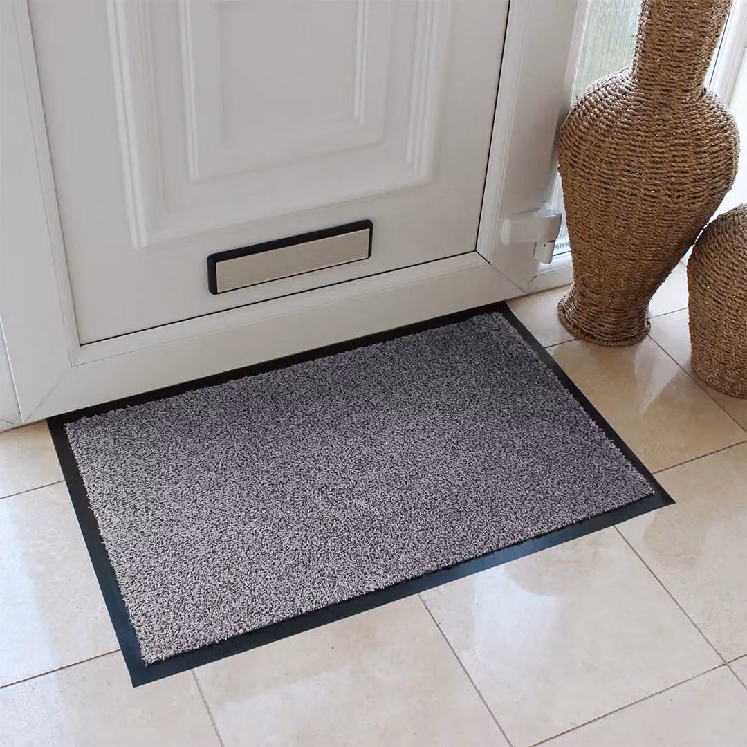 JVL Admiral Microfibre Barrier Doormat, Grey, W: 50 cm, D: 80 cm – 2
