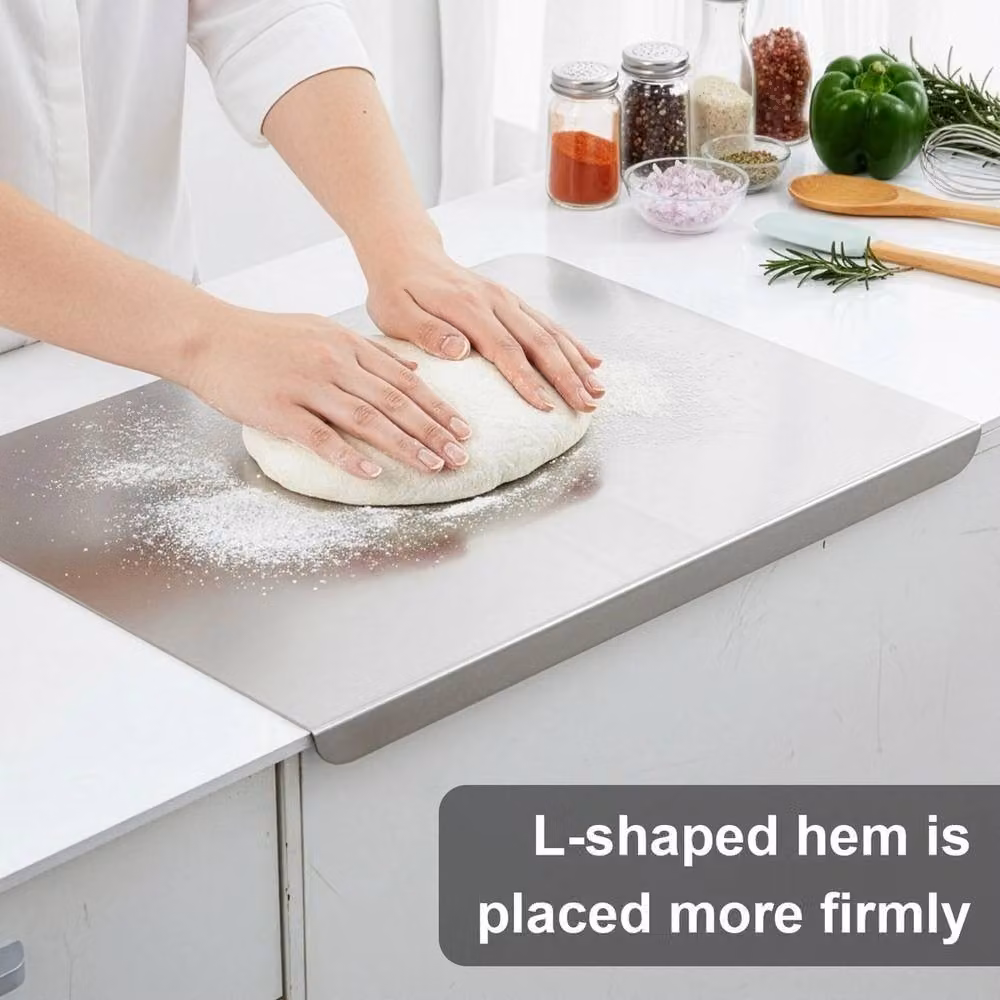 Havendro Large Rectangular Stainless Steel Cutting Board in Silver – 2