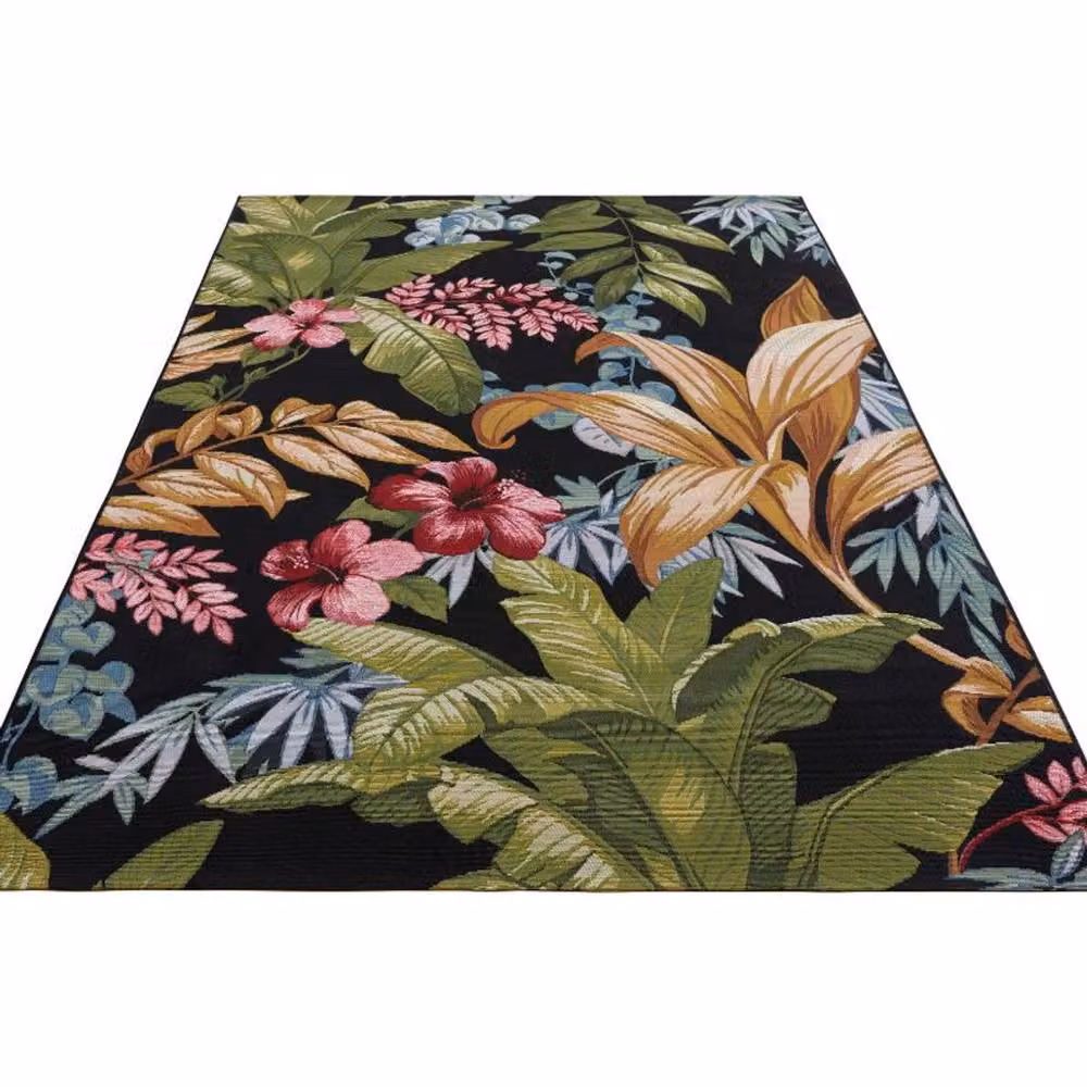 THE RUGS Flair Tropical Floral Flatweave Indoor Outdoor Rug, Multicolour, W: 160 cm, L: 235 cm – 4
