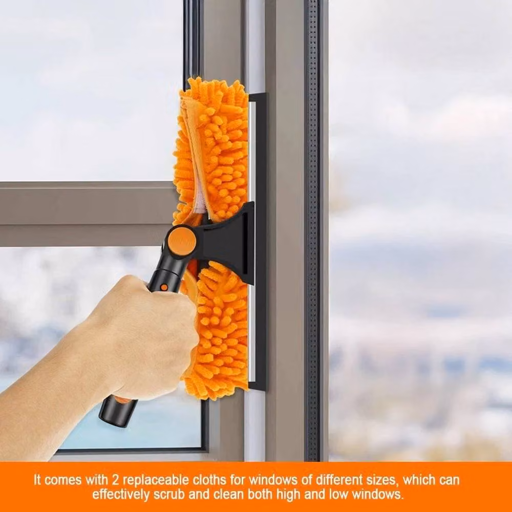 FLAVORA Window Cleaning Kit with Squeegee and Scraper in Orange – 2