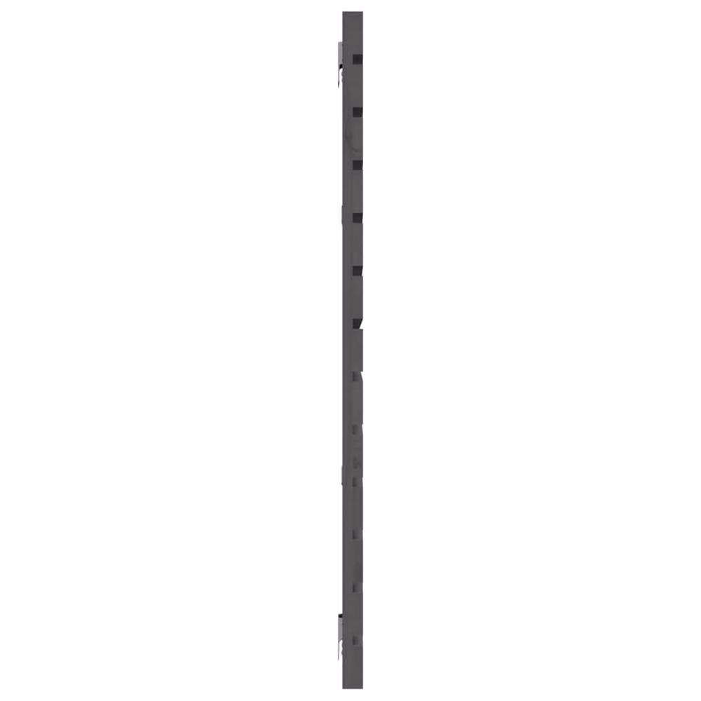 Berkfield Home Grey Solid Pine Wood Wall Mounted Headboard W: 206 cm, D: 3 cm, H: 91.5 cm – 3