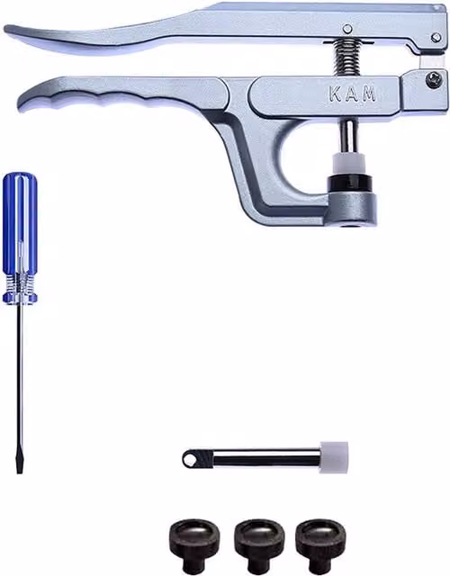 Neel Blue Genuine KAM Snap Press Pliers Kit for T3, T5 and T8 No-Sew Button Hand Tool in Silver