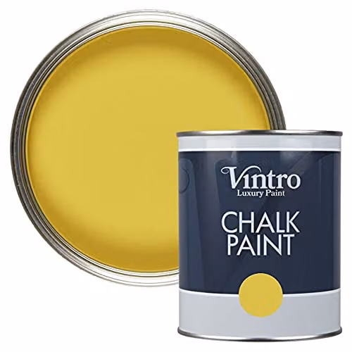 Vintro Sunflower Yellow Chalk Paint with Ultra Matt Finish, 1 Litre