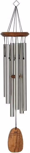 Woodstock Chimes Happy Birthday Silver Wind Chime – 7