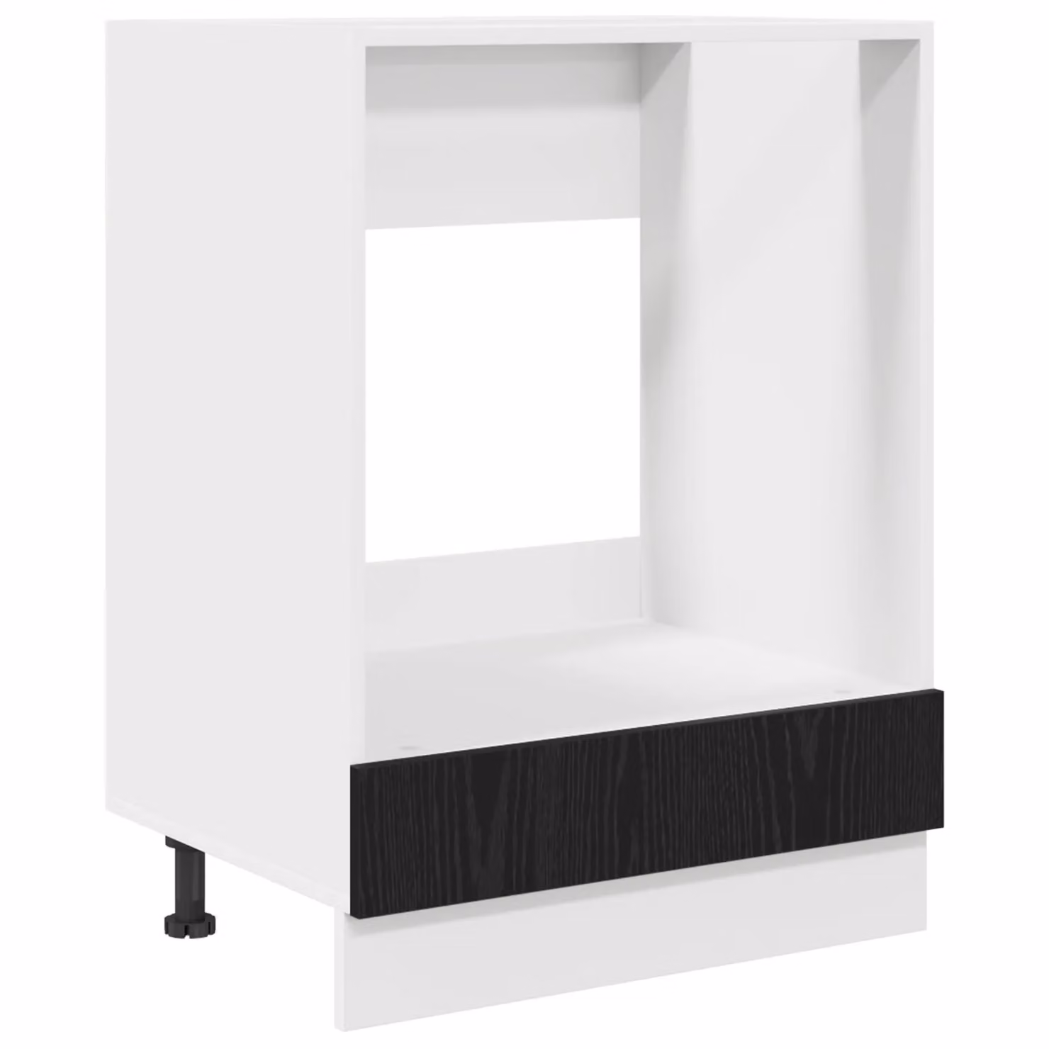 Berkfield Home Modern Black Oak Wall Mounted Kitchen Oven Cabinet, W/D/H: 60 x 46 x 81.5 cm – 1
