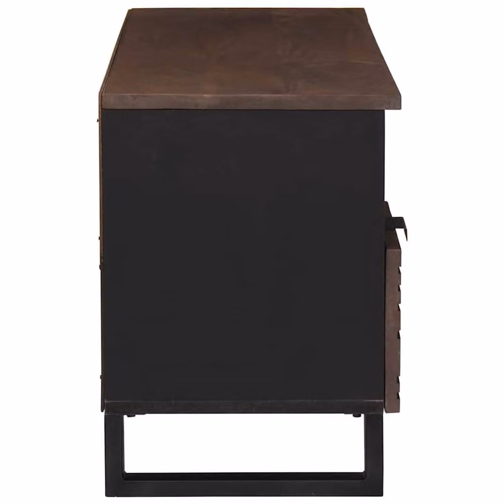 Berkfield Home Modern TV Cabinet in Walnut Brown Wood, W: 100 cm, D: 33.5 cm, H: 46 cm – 3
