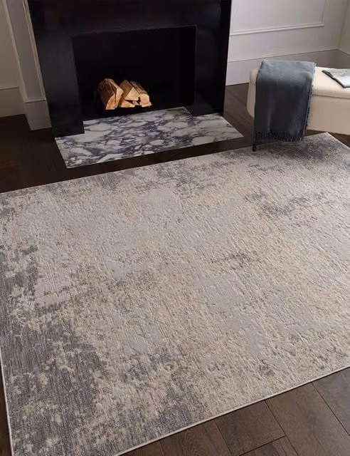 Asiatic Anders Vintage Grey Rectangular Polyester Rug