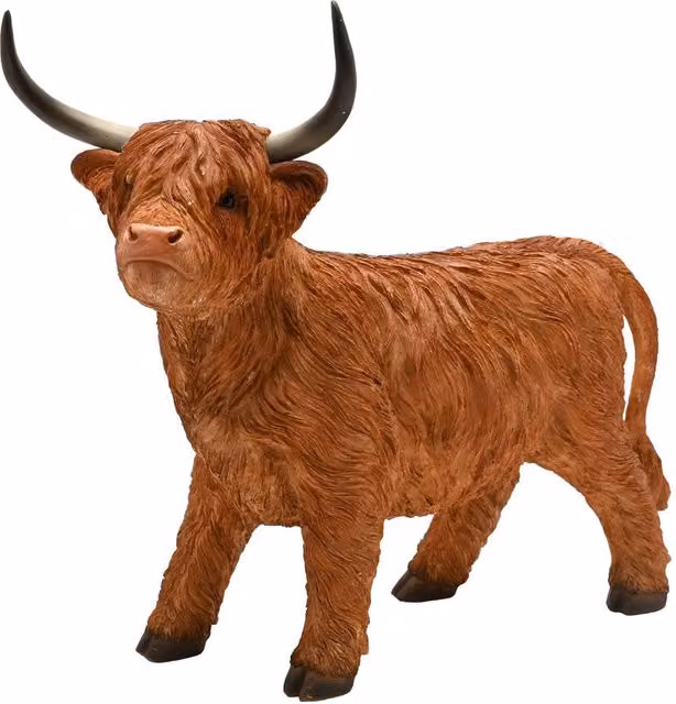 Naturecraft Large Standing Highland Cow Figurine in Brown – 1
