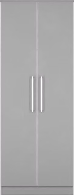 Ready Assembled 2 U Gloucester 2 Door Wardrobe in Dark Grey